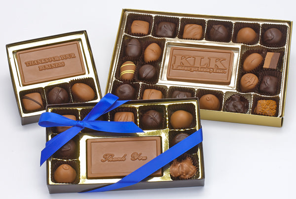 Small, Medium, and Large Chocolate Business Card Boxes