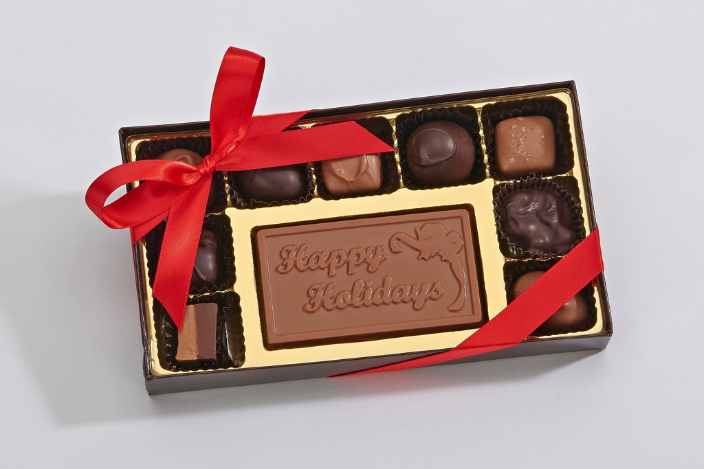 Medium Happy Holidays Business Card Box