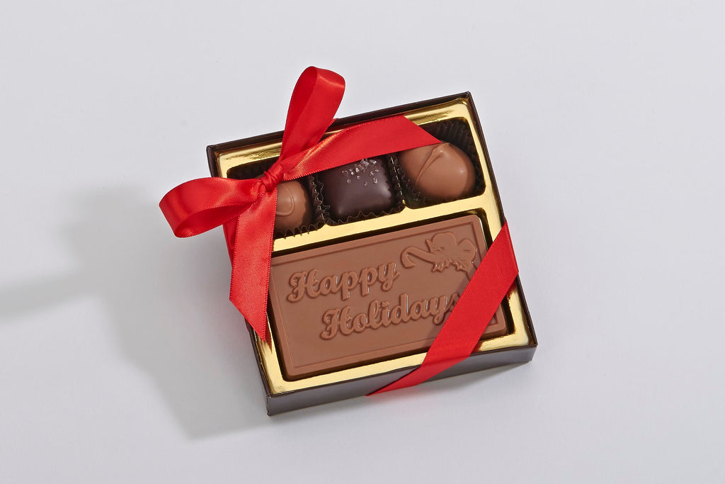Small Happy Holidays Business Card Box