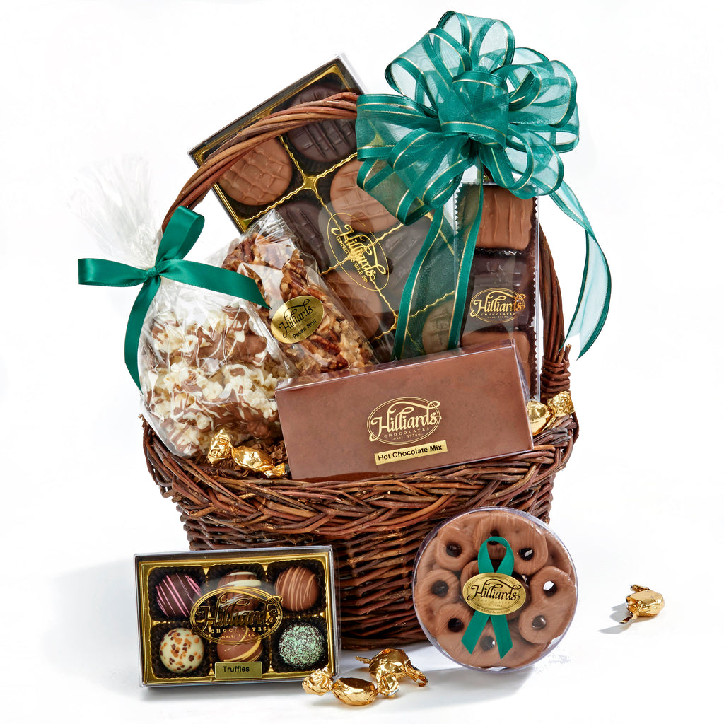 Get Cozy chocolate gift basket